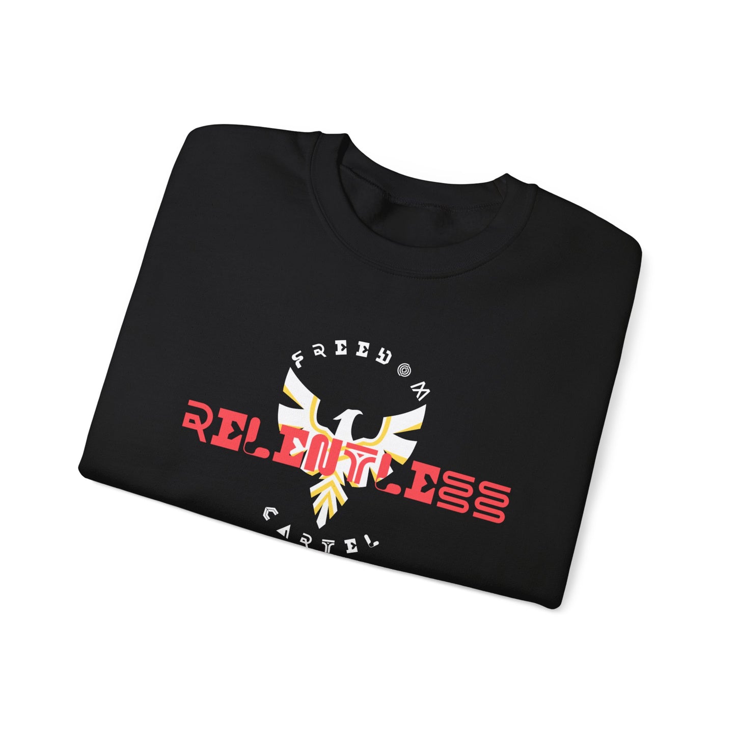 Crewneck Sweatshirt with FREEDOM CARTEL RELENTLESS logo