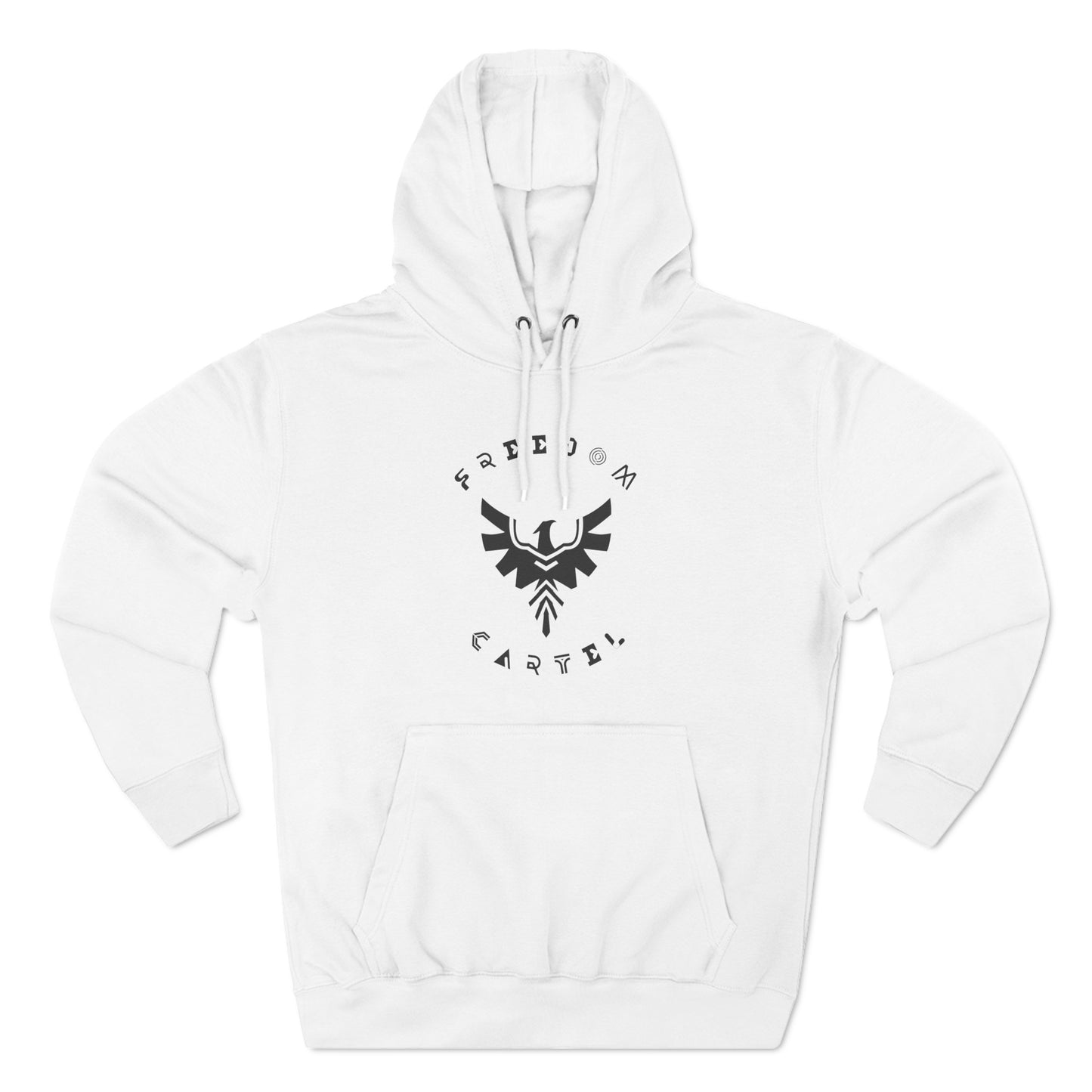 Three-Panel Fleece Hoodie with FREEDOM CARTEL logo