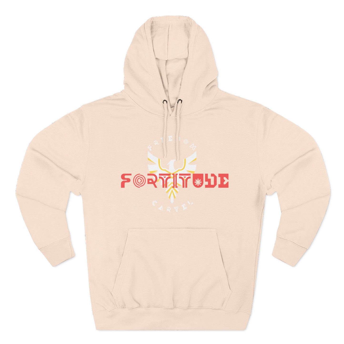 Fleece Hoodie with FREEDOM CARTEL FOTITUDE  logo