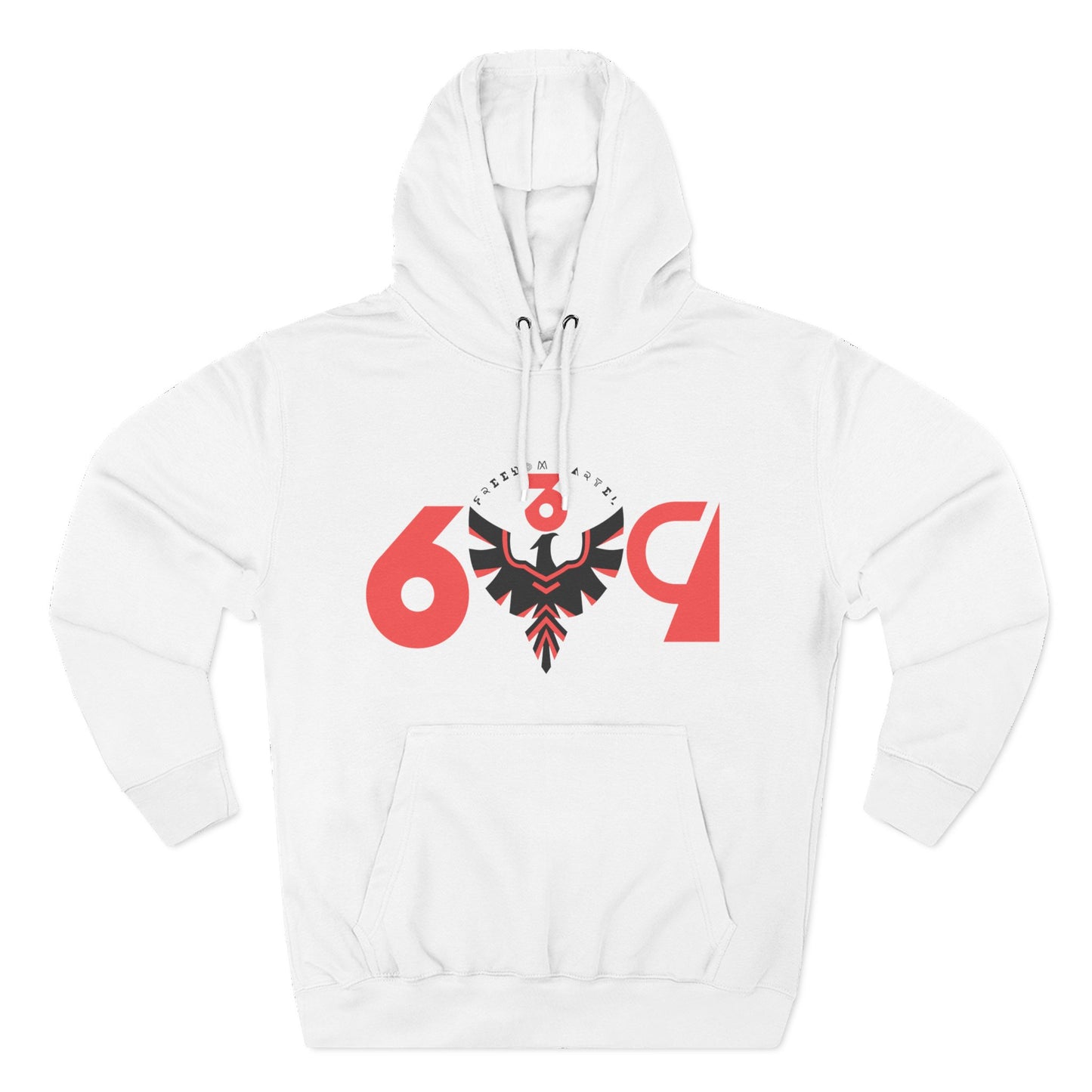 Fleece Hoodie with FREEDOM CARTEL 6-3-9 logo front an back
