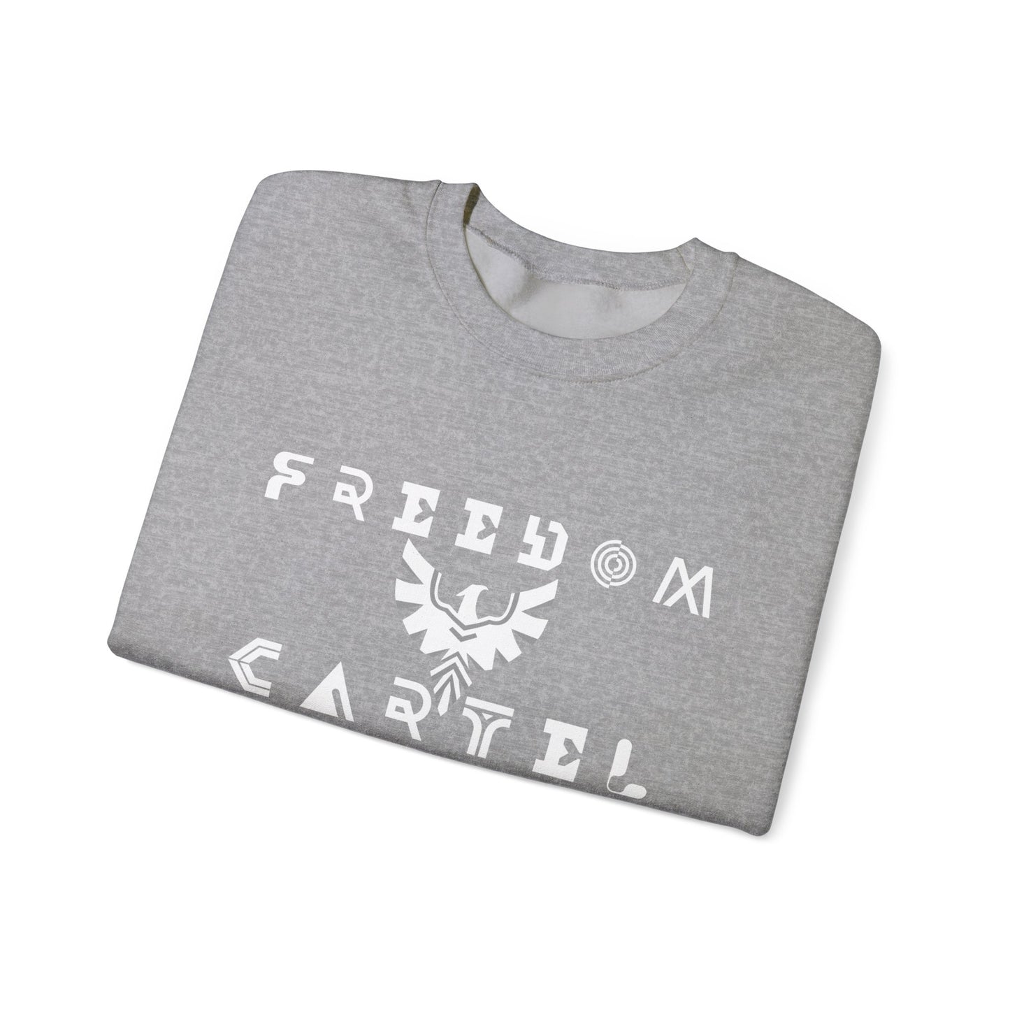 Crewneck Sweatshirt with FREEDOM CARTEL  WHITE logo